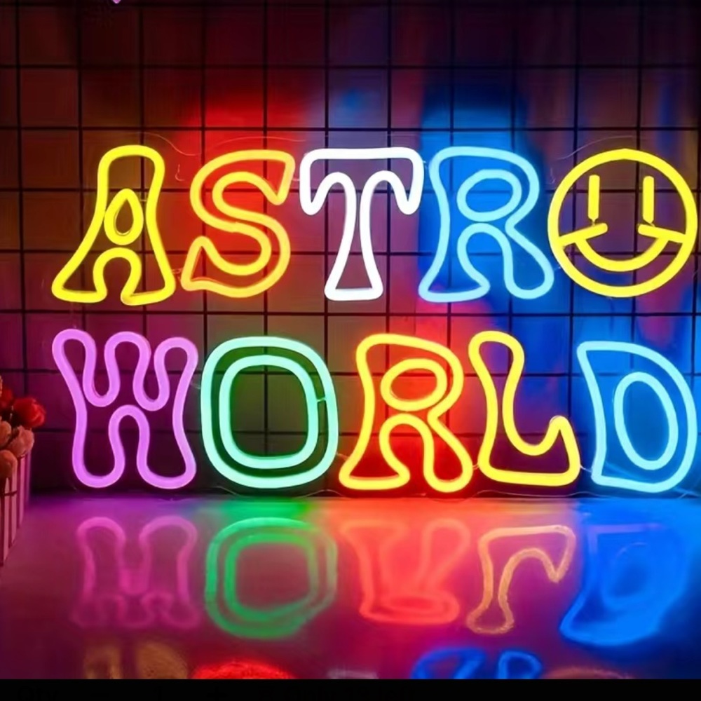 Astro world neon wall light